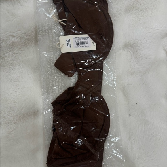 SMOOTHEZ Mesh Unlined Bra by AERIE. Brown 36C - Picture 2 of 2